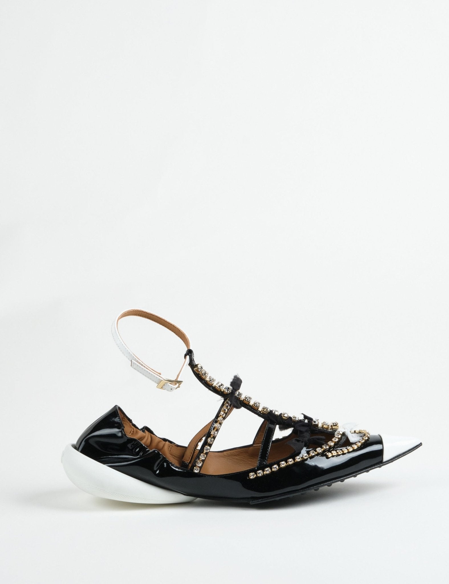 tootsy ballet flat pelle nero - 1309sr - ballerina
