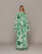 abito arpocrate seta verde fiori rami - for restless sleepers - abito