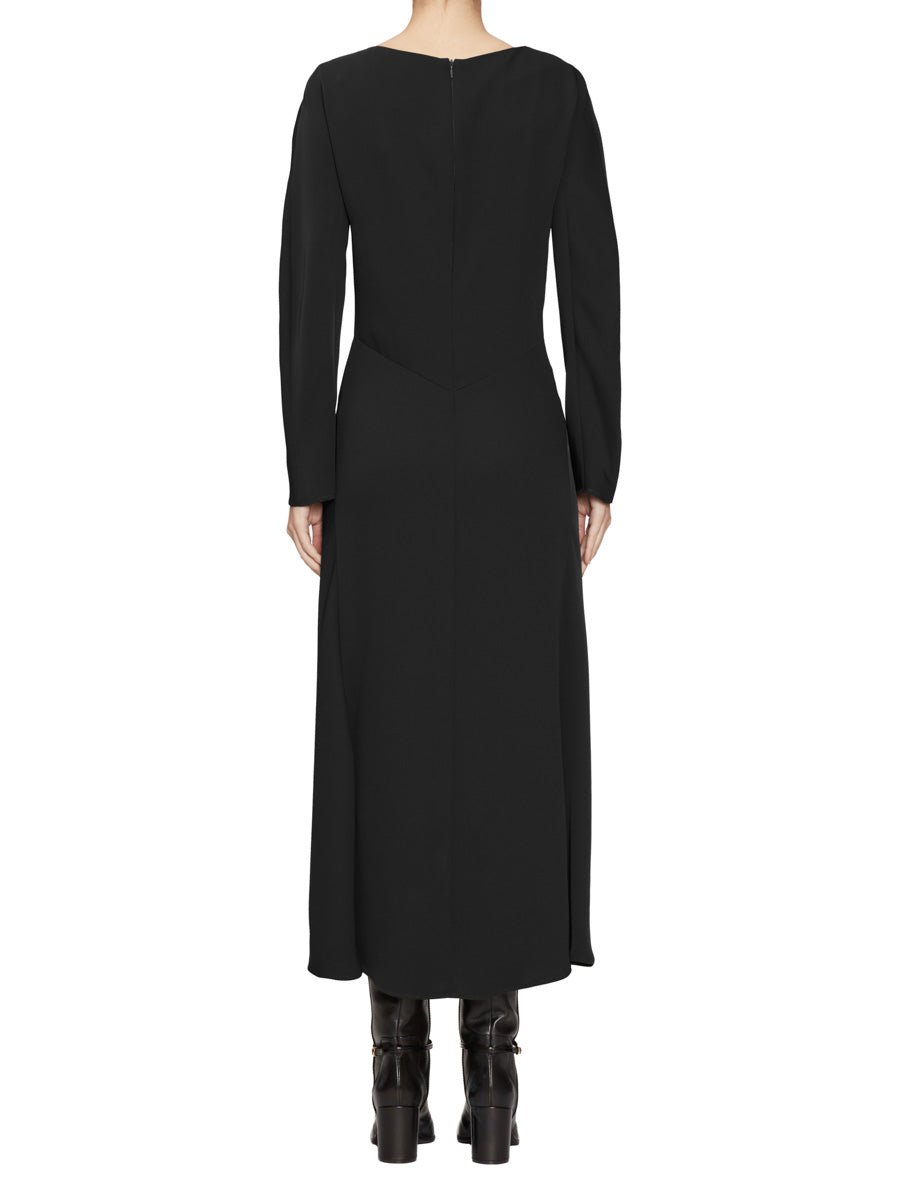 abito arricciato vita nero - blufrida - abito