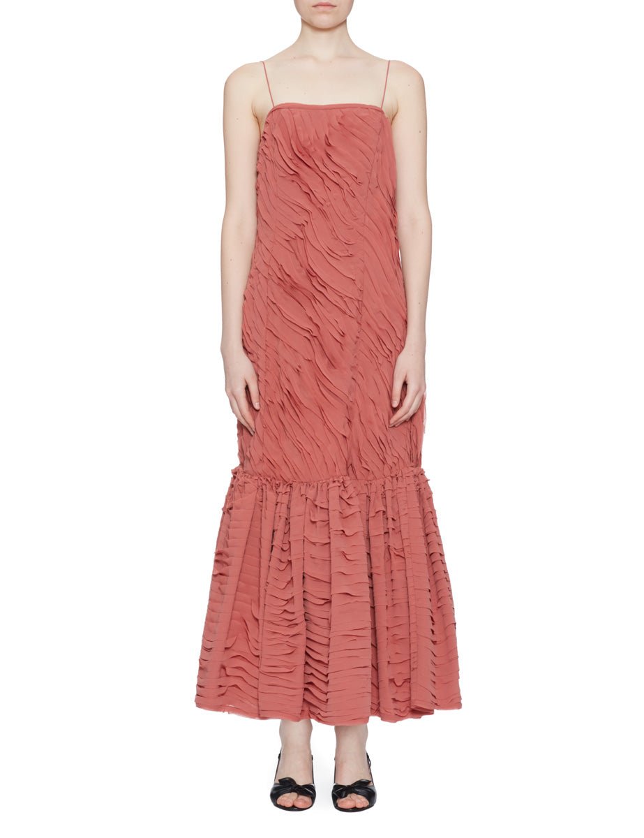 abito augustina a sirena chestnut - ulla johnson - abito