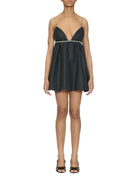 abito babydoll strass nero - Frida SRL