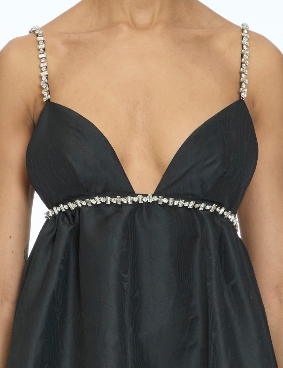 abito babydoll strass nero - Frida SRL