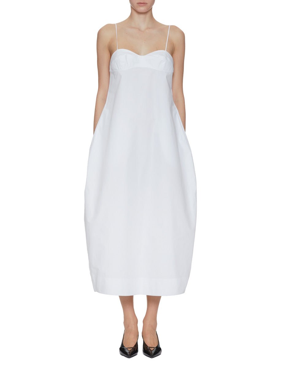 abito bustier cotone optic white - rohe - abito