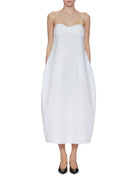 abito bustier cotone optic white - rohe - abito