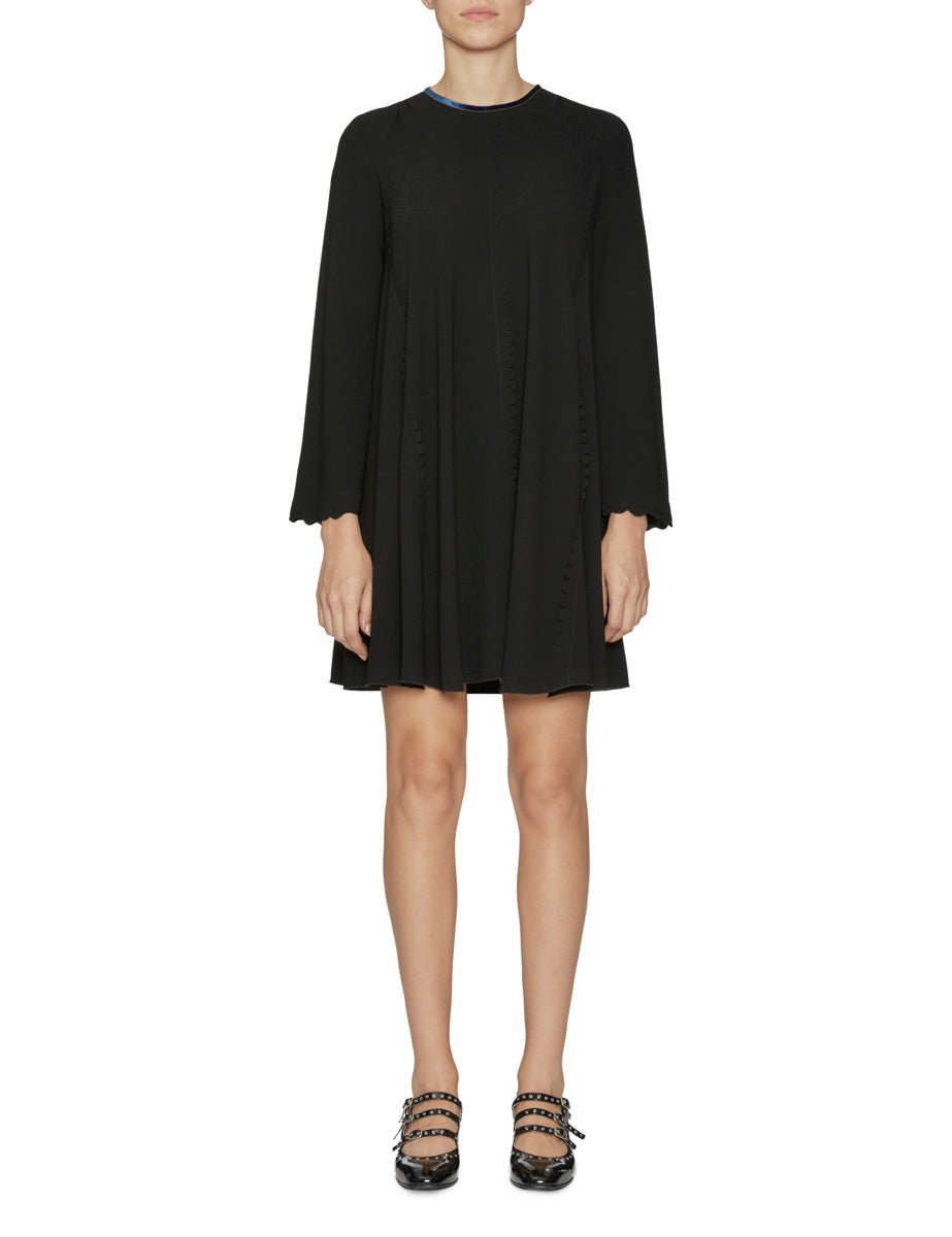 abito cappette crepe sable nero - Frida SRL