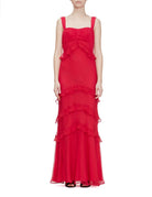 abito chandra chiffon fucsia - Frida SRL