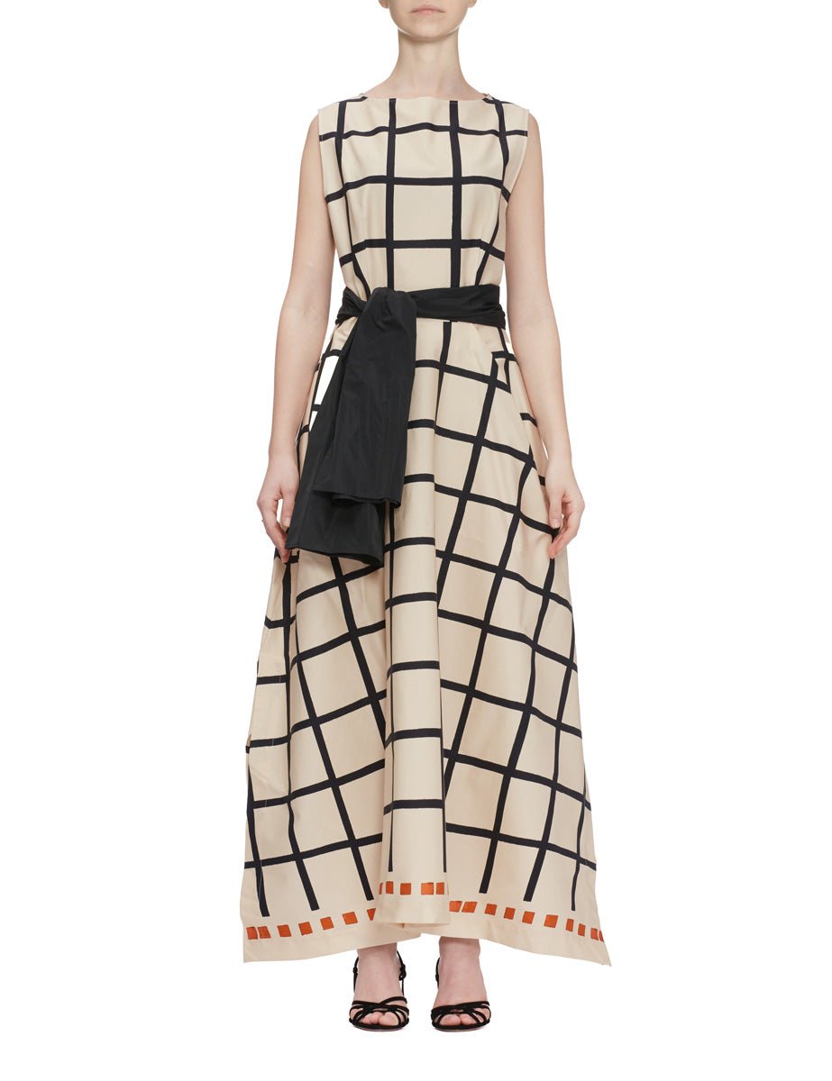 abito check crema - Frida SRL