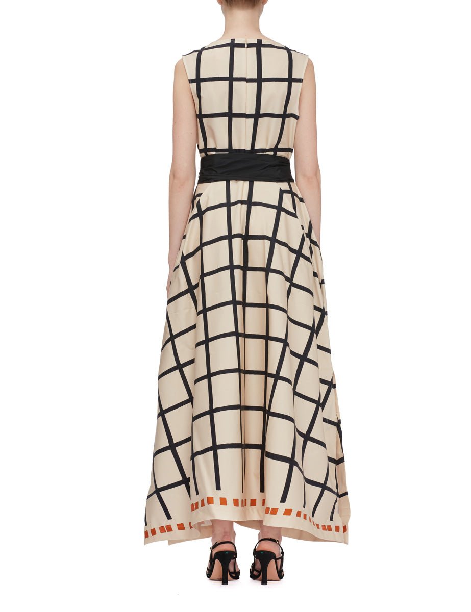 abito check crema - Frida SRL