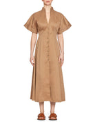 abito chemisier cotone biscotto - blufrida - abito