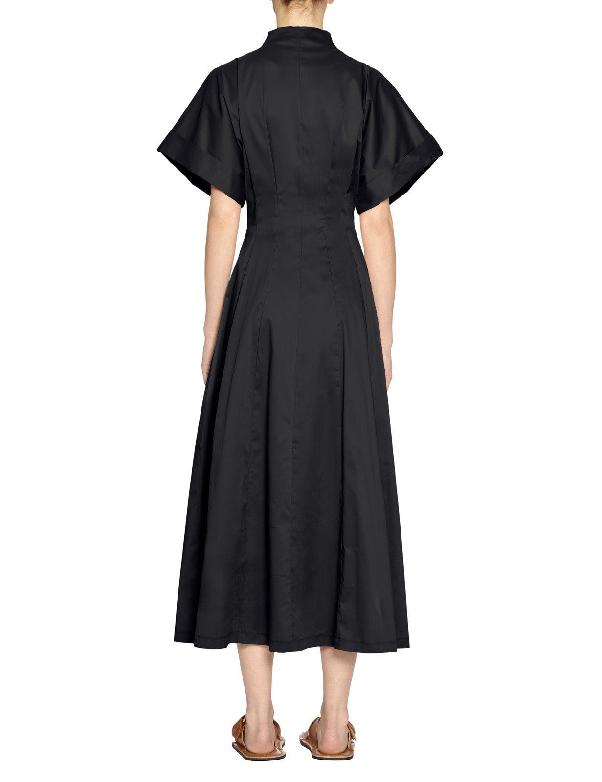 abito chemisier cotone nero - blufrida - abito