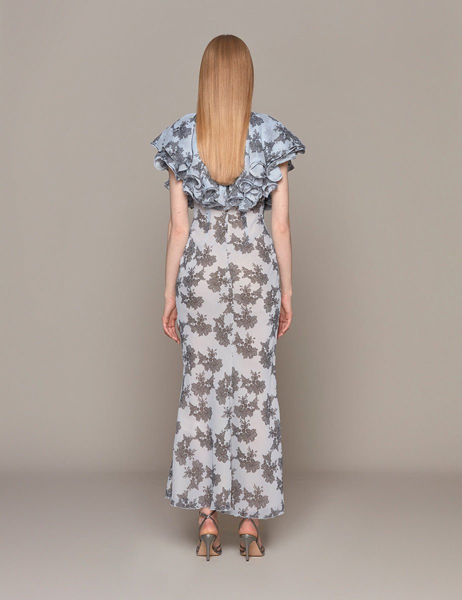 abito chiffon bianco delicate lace - rotate - abito