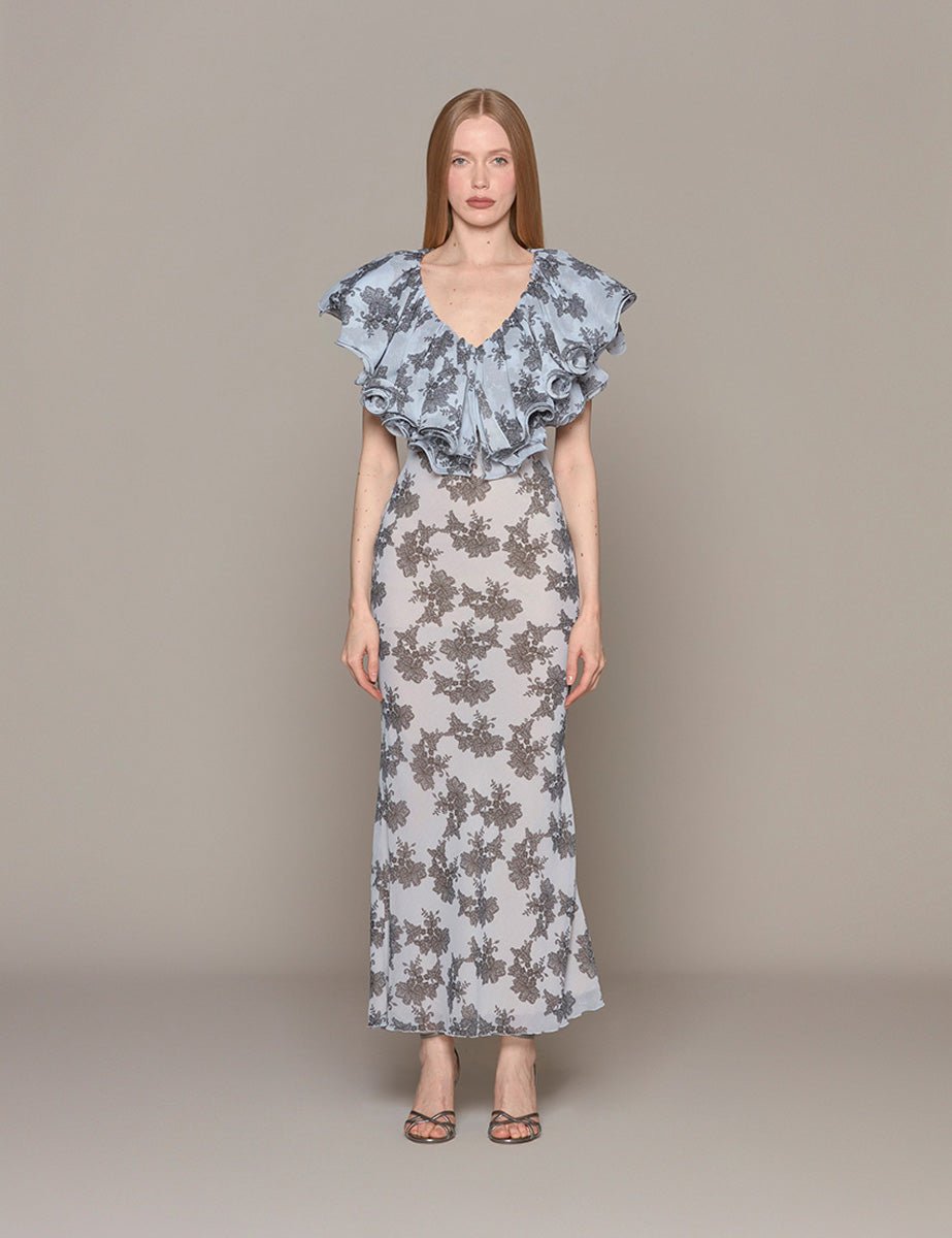 abito chiffon bianco delicate lace - rotate - abito