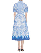 abito cotone fantasia blu - stella jean - abito