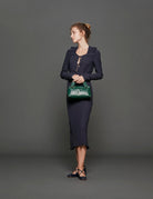 abito crepe de chine blu scuro - Frida SRL