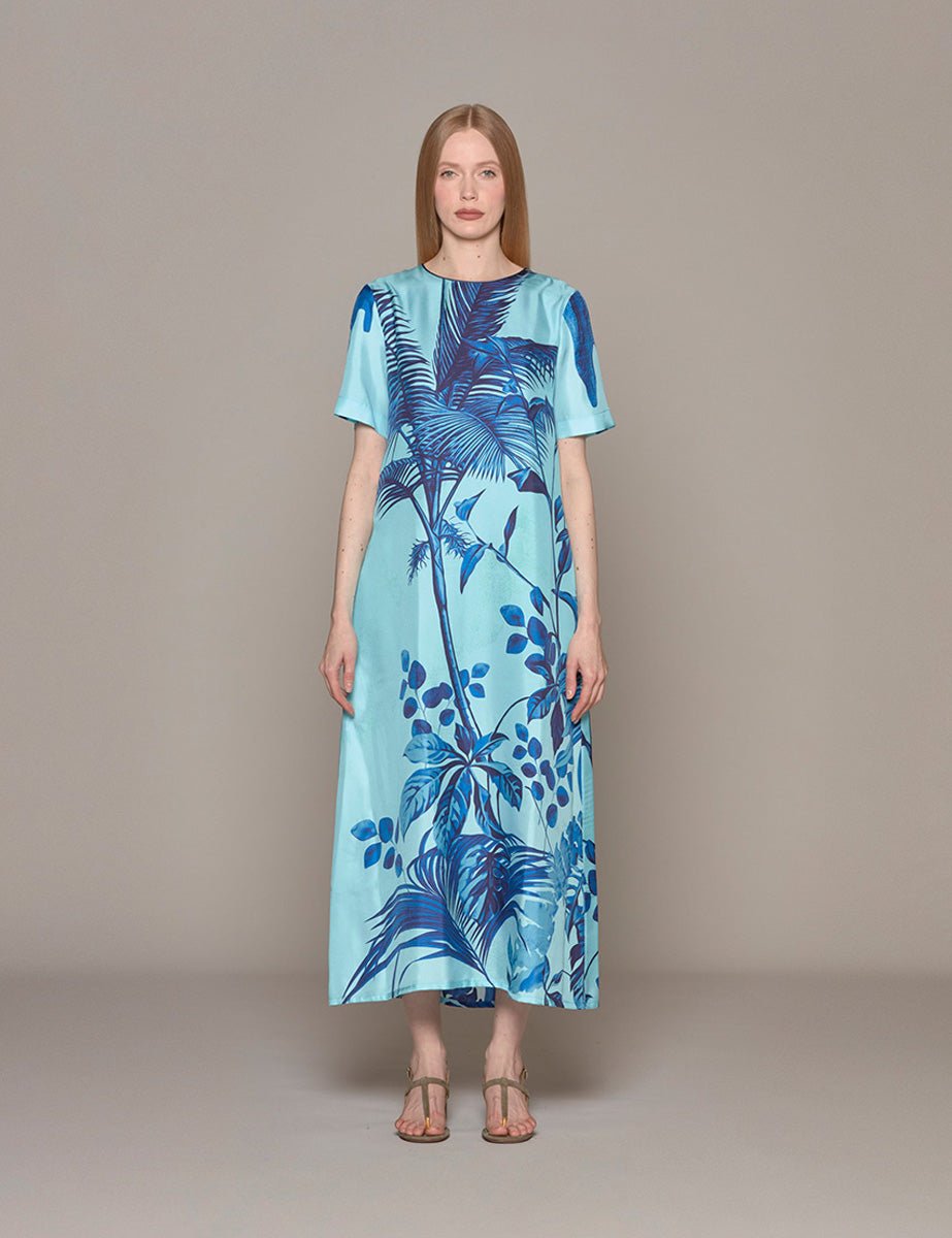 abito criso azzurro blu palme - for restless sleepers - abito
