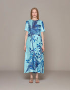 abito criso azzurro blu palme - for restless sleepers - abito
