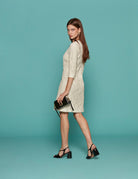 abito fiocco pizzo ecru - n21 alessandro dell'acqua - miniabito