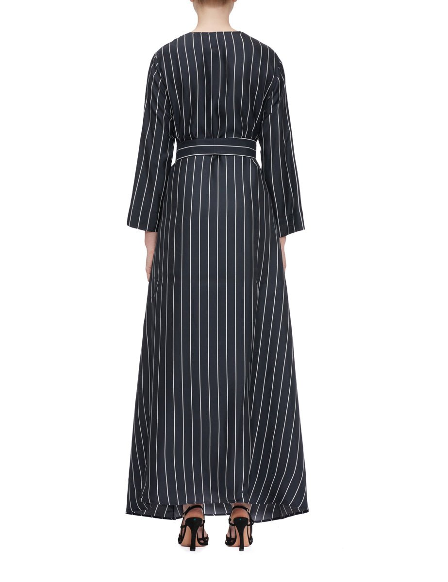 abito gessato blu navy - co.go - abito