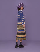 abito gonna plisse righe - Frida SRL