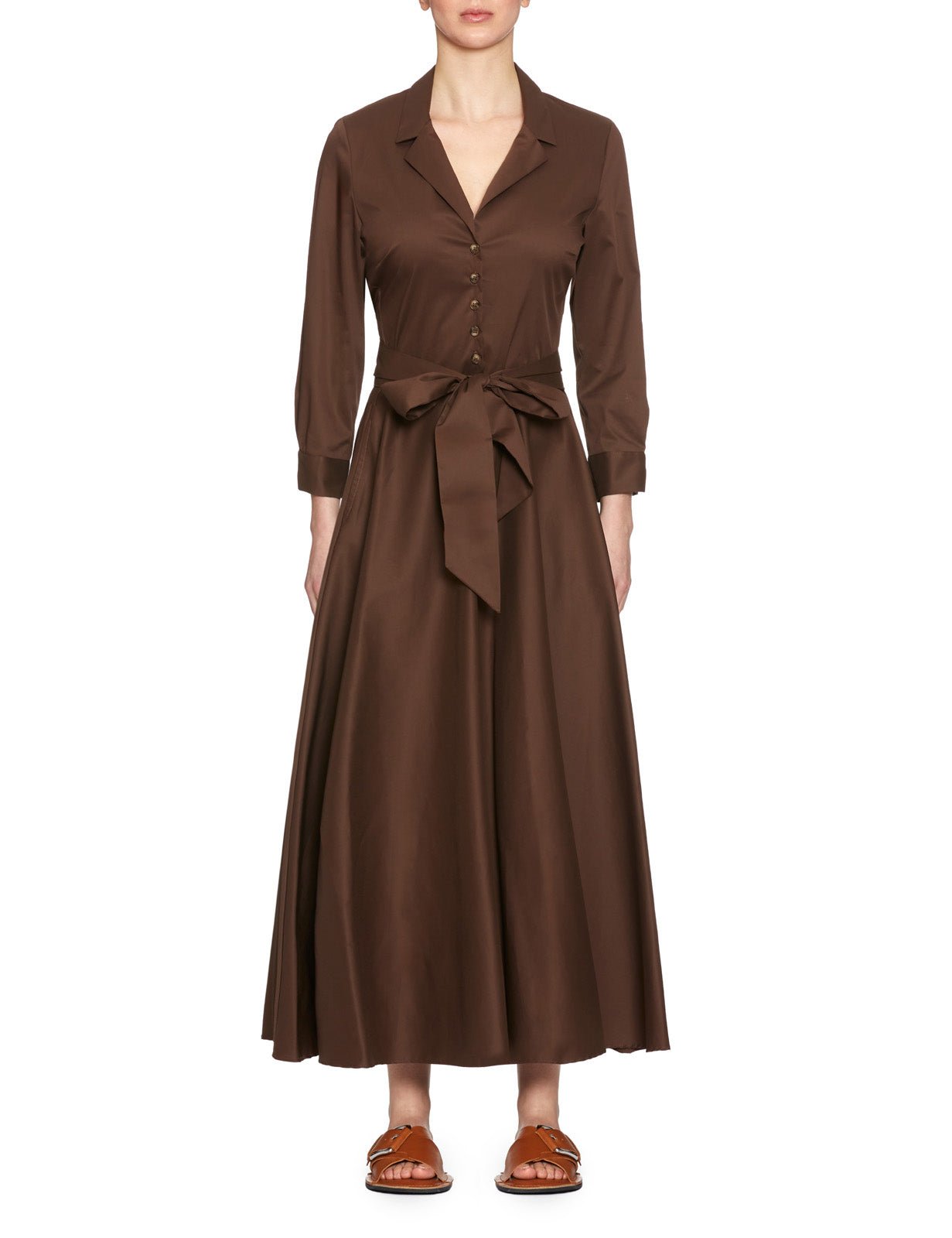 abito gonna ruota cioccolato - blufrida - abito