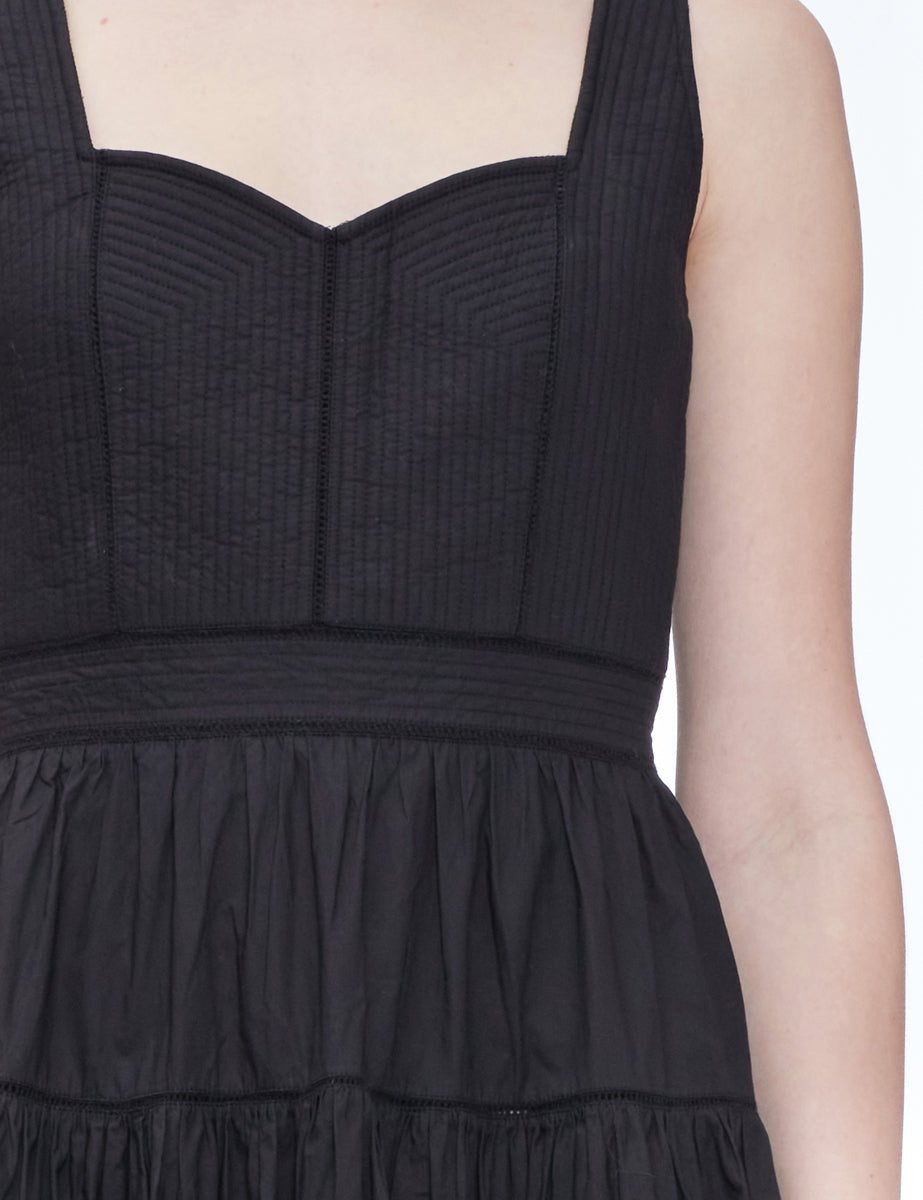 abito isadora cotone noir - ulla johnson - abito