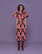 abito jacquard fiori - rotate - abito