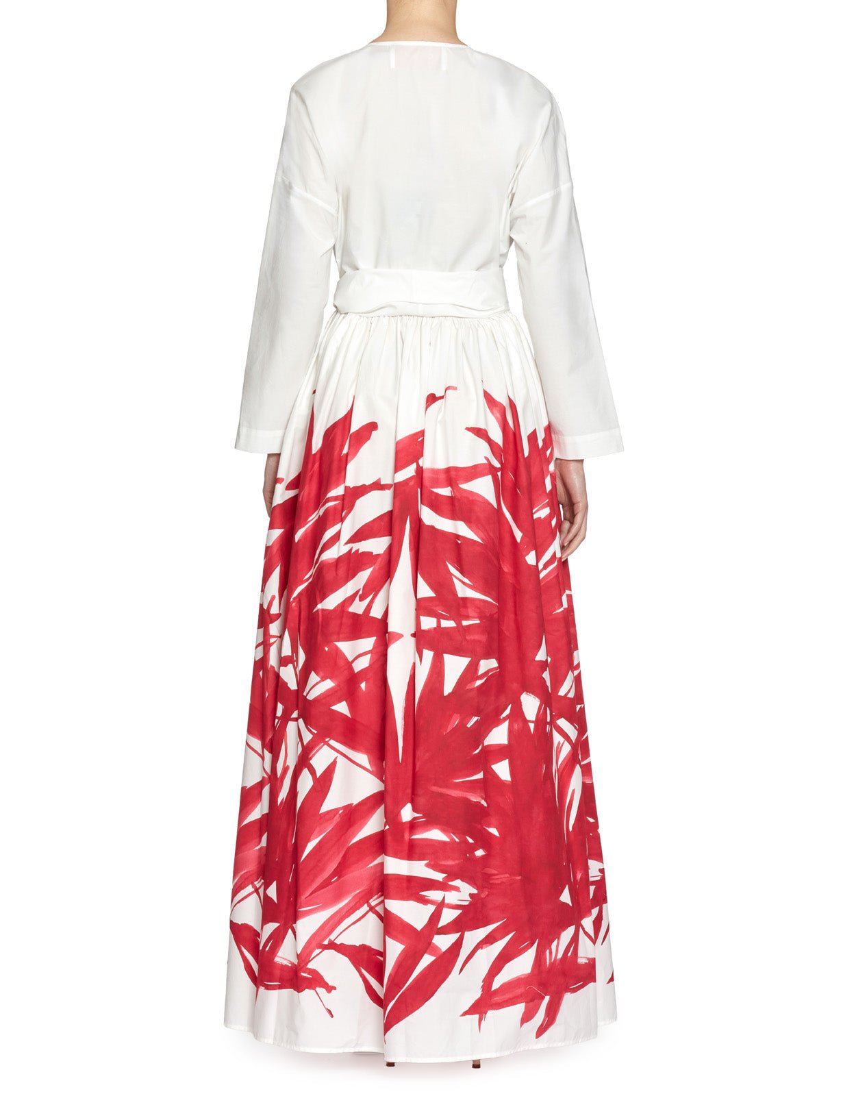 abito jap cotone bianco rosso - co.go - abito