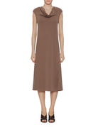 abito jersey modal castagna - mm by max mara - abito