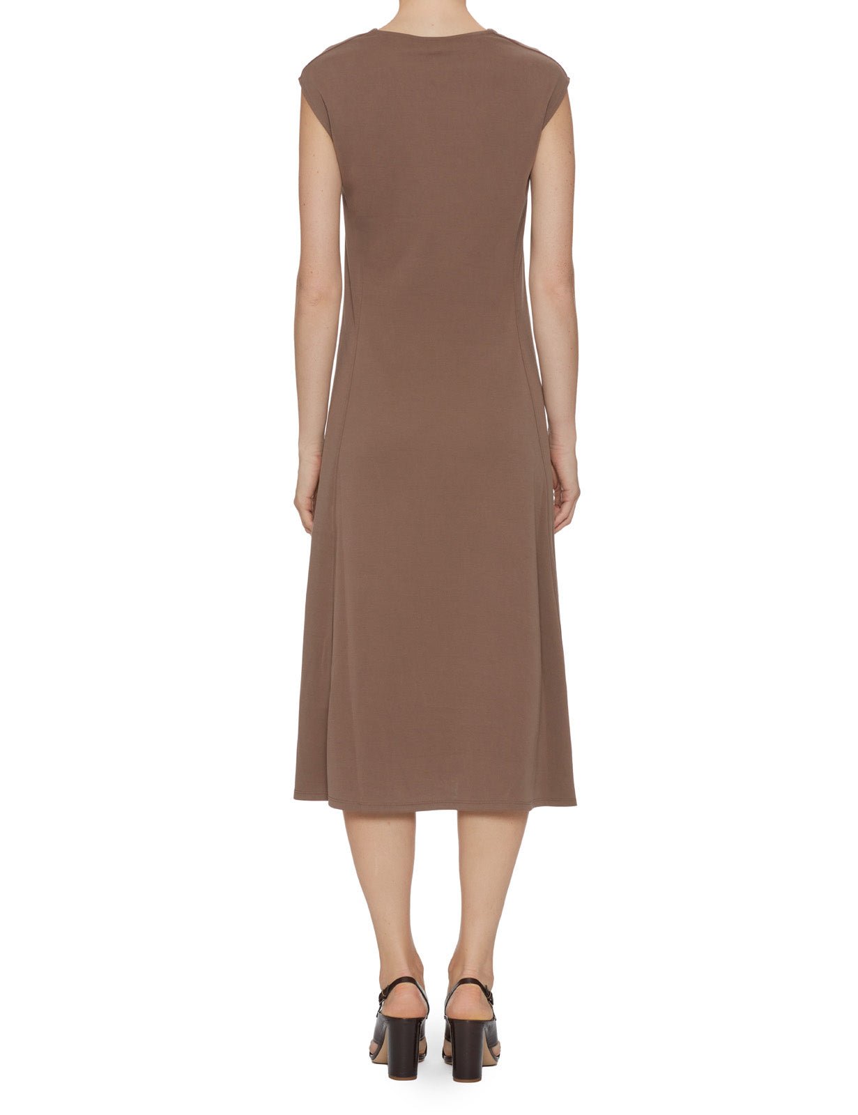 abito jersey modal castagna - mm by max mara - abito