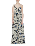 abito lungo abstract floral porcelain - Frida SRL