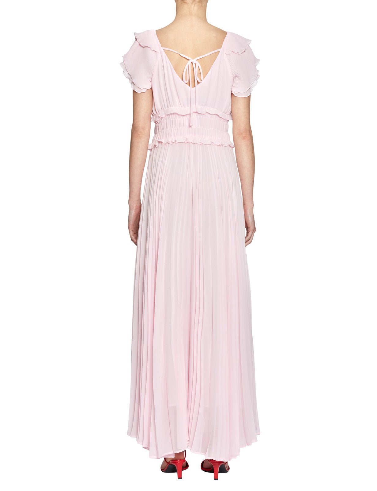 abito lungo chiffon seashell pink - beatrice b - abito