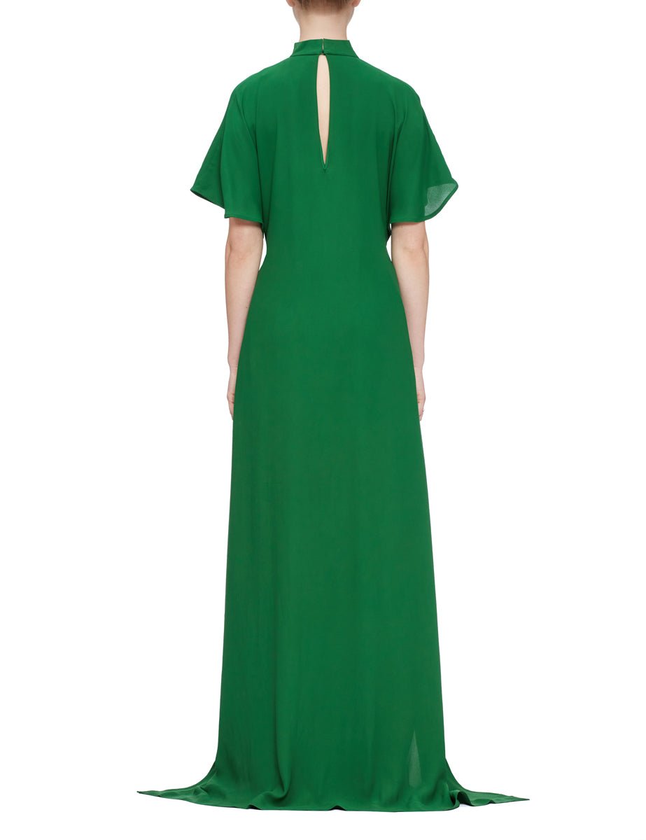 abito lungo mantella verde - n21 alessandro dell'acqua - abito