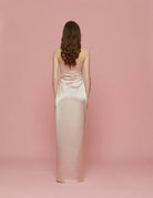 abito lungo raso rosa - Frida SRL