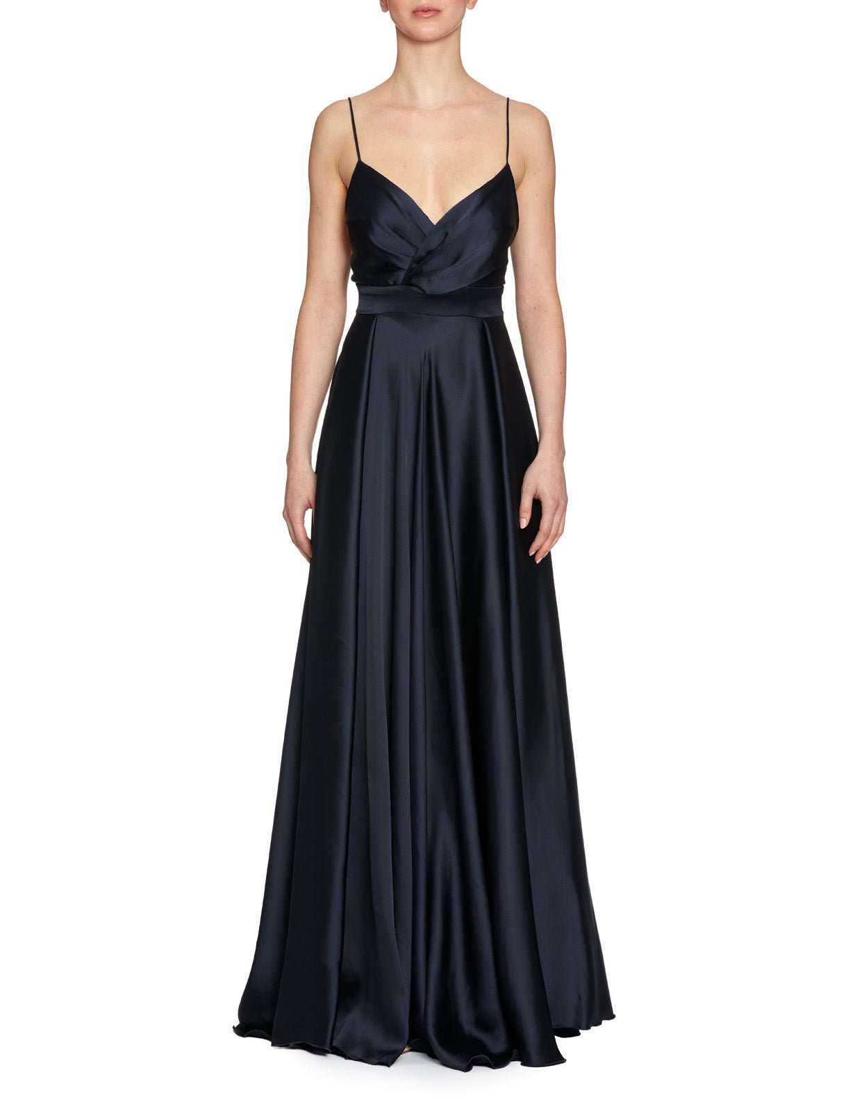 abito lungo spalline blu - blufrida - abito