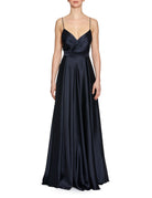 abito lungo spalline blu - blufrida - abito