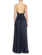abito lungo spalline blu - blufrida - abito