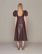 abito manica puff zinfandel - rotate - abito