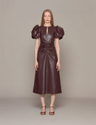 abito manica puff zinfandel - rotate - abito