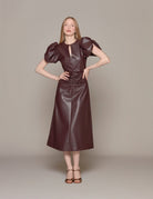 abito manica puff zinfandel - rotate - abito