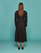 abito midi a - line black - mother of pearl - abito