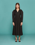 abito midi a - line black - mother of pearl - abito