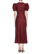 abito midi elvia jacquard claret - ulla johnson - abito