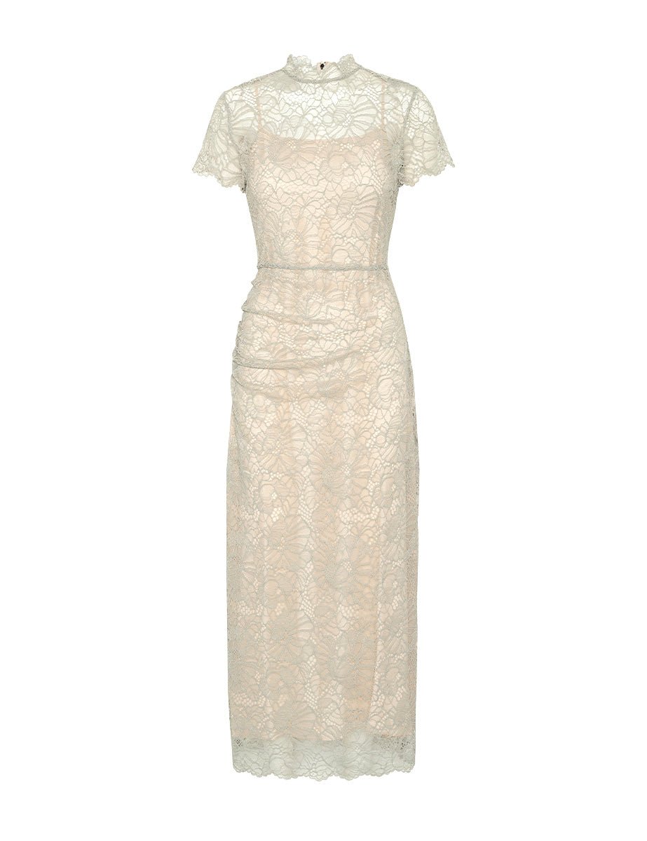abito midi lace long alloy - rotate - abito