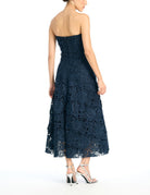 abito midi macramè navy - rotate - abito