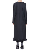 abito midi piume blu melange - plan c - abito
