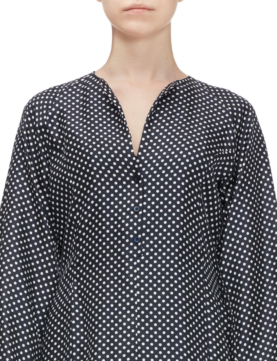 abito mini pois blu - Frida SRL