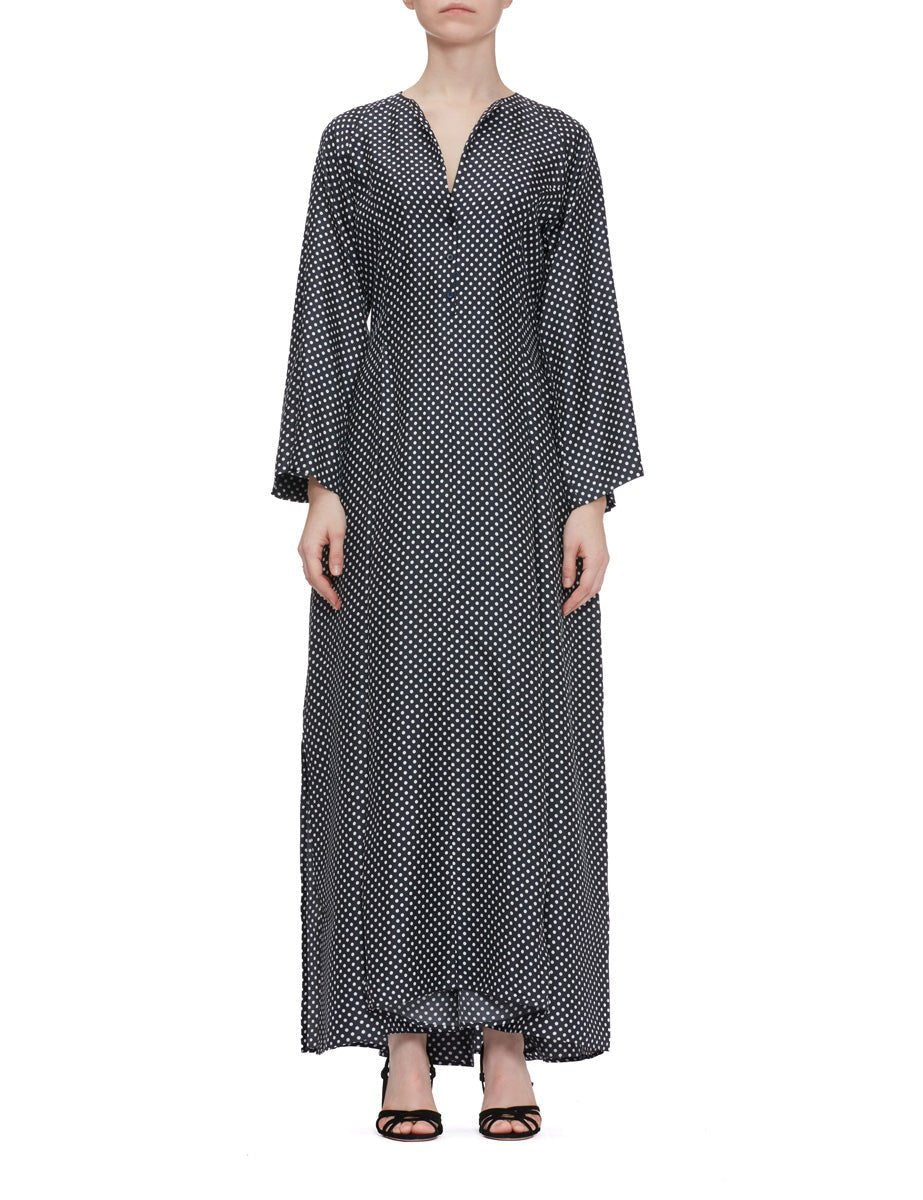 abito mini pois blu - Frida SRL