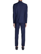 abito monopetto tessuto stretch blu - bharnaba - completo monopetto