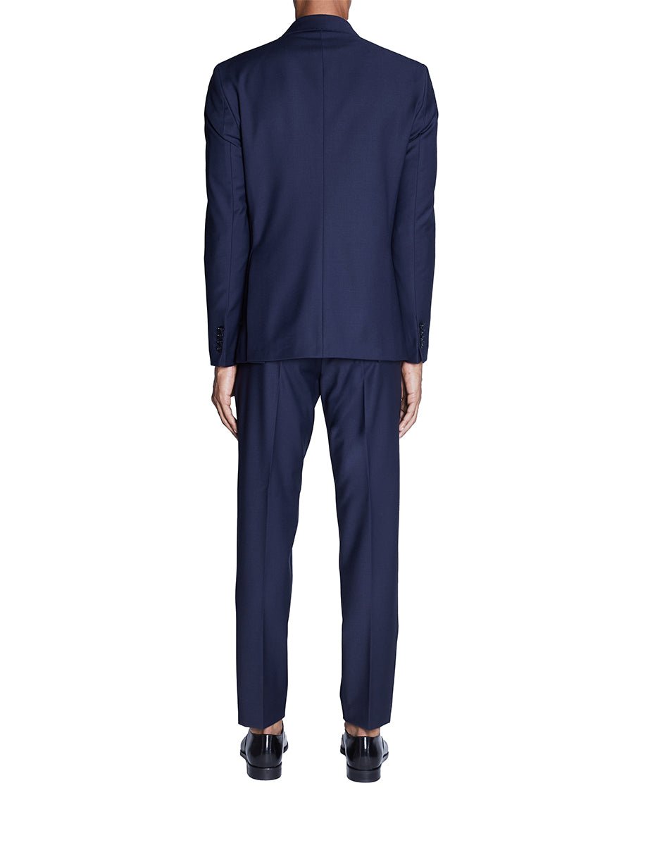 abito monopetto tessuto stretch blu - bharnaba - completo monopetto