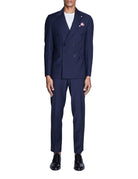 abito monopetto tessuto stretch blu - bharnaba - completo monopetto